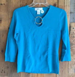KIKIT Maurice Sasson Blouse Top Size S Pullover 3/4 Sleeve - Picture 1 of 7