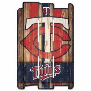MINNESOTA TWINS FENCE WOOD SIGN 11"X17'' BRAND NEW WINCRAFT 👀 - Picture 1 of 1