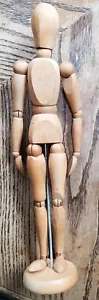Vintage Wooden Jointed Moveable Figure Winsor & Newton Japan Mannequin 12 Inches - Picture 1 of 8