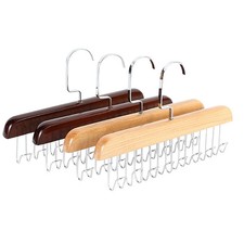 Appendiabiti cintura in legno camicia 8 ganci cravatta cappelli organizzatore scaffalatura foro di stoccaggio Bf