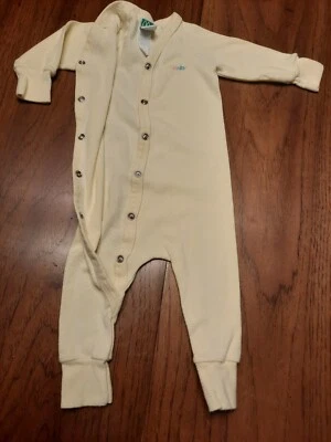 Vtg McDonalds McBaby Outfit Small 13-18 pounds Newborn Yellow Pajamas Snaps - Image 1 of 4