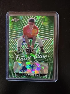 2021 Leaf Metal Draft - Future Stars Green #FS-JP2 Jose Perdomo #/4 AU, RC - Bild 1 von 2