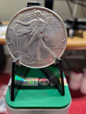 2025 $1 American Silver Eagle argento .999 1 Oz oncia FDC - Immagine 1 di 3