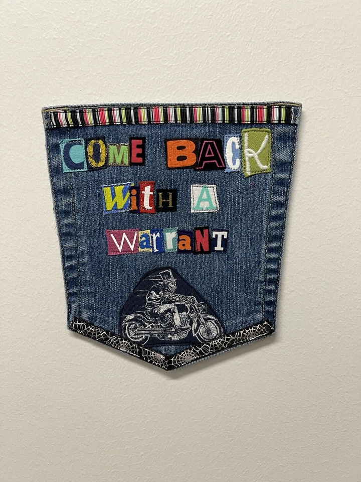 Come Back With A Warrant Art Collage Patch - Image 1 of 1