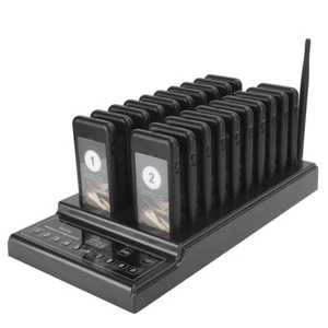 Restaurant Coaster Guest Call Wireless Paging Queuing Calling System 20 Pagers - Picture 1 of 12