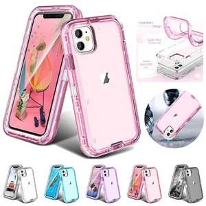 For iPhone 16e 15 Pro Max 14 13 12 11 XR XS Heavy Duty PC Shockproof Phone Case - Picture 1 of 36