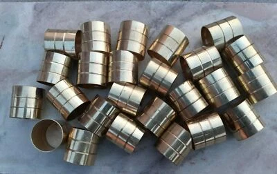 Lot of 25 PCs Vintage Brass Silver Plated Collars For Wooden cane Walking Stick - Image 1 of 3