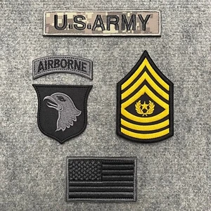 US Army, Airborne Embroidered Morale Patch ACU -UBACS, Bergen, Special Forces SF - Picture 1 of 11