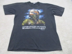 Vintage 1992 JRS Enterprises US Air Force Single Stitch T Shirt Mens XL Black - Picture 1 of 11