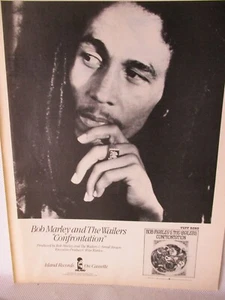 Bob Marley And The Wailers Confrontation Record 1983 Vintage Print Ad Man Cave - Bild 1 von 1