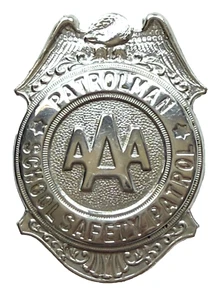 VINTAGE AAA SCHOOL SAFETY PATROL PATROLMAN METAL BADGE GRAMMES ALLENTOWN PA. - Picture 1 of 3