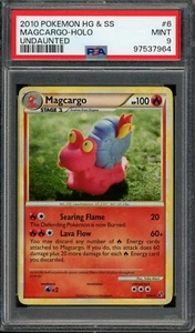 Pokemon 2010 HG&SS Undaunted #6 Holo Magcargo PSA 9 como nuevo - Imagen 1 de 2