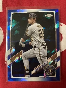 2021 Topps Chrome Sapphire Christian Yelich Mint Brewers #100 - Bild 1 von 2