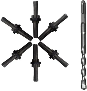 6 Pcs Stone Splitter and 1 Pcs Rotary Hammer Drill Bit Wedge and Feather Shims C - Picture 1 of 12