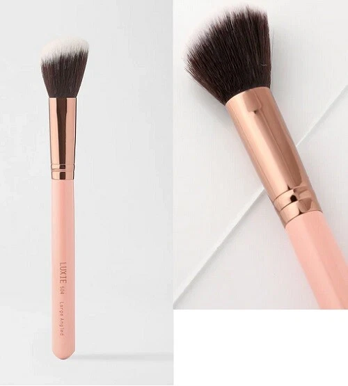 Cepillo grande en ángulo Luxie Beauty 504 en oro rosa, TAMAÑO COMPLETO NUEVO Foto 1 de 1