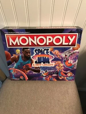 Space Jam A New Legacy LeBron James Monopoly Tune Squad Exclusive Board Game NEW - Image 1 of 2