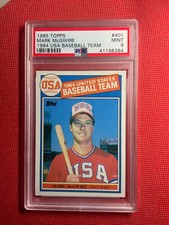 1985 Topps #401 Mark McGwire PSA 9 Mint 84 USA Baseball Team Rookie RC