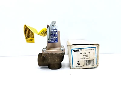 HOBART 00-082010 WATTS ¾ 174A-125 ASME PRESSURE SAFETY RELIEF VALVE - Image 1 of 4