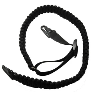 Adjustable 550 Paracord Rifle Gun Sling Strap With Swivels Black Color - Picture 1 of 8