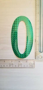 old school BMX Green Prism number plate number # 0 GT 5.5" Zeronine Haro - Picture 1 of 1