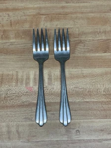 2 RARE & DISC Salad Forks NST23 (Stainless) by National Stainless FLATAWARE - Picture 1 of 1
