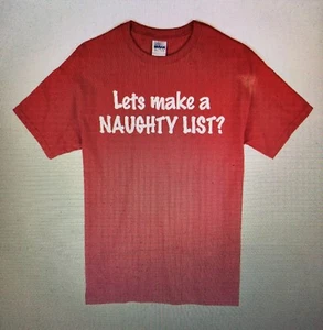 Camiseta Hagamos Una Lista Traviesa Navidad Adulto Divertido Humor Sexy - Imagen 1 de 15