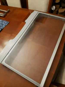KRMF706ESS Bottom shelf for refrigerator goes over produce bins - Picture 1 of 4