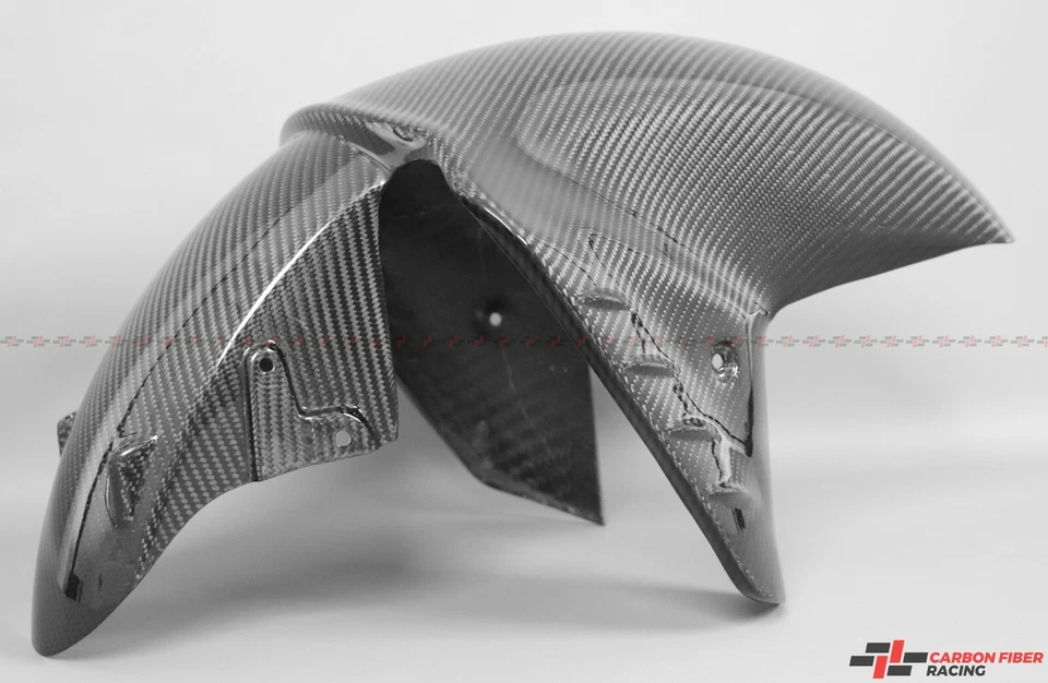 Guardabarros delantero de fibra de carbono Kawasaki Ninja ZX-14 2006-2023, ZZR1400 (se adapta a GTR1400) Foto 1 de 2