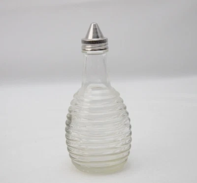 TABLECRAFT Table Craft Olive Oil and Vinegar Cruet Beehive Glass Dispenser (6oz) New