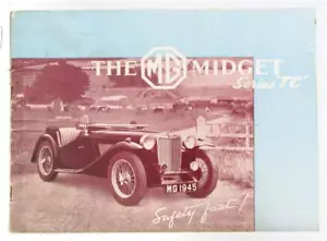 MG Midget Series TC Home Edition Car Sales Brochure Dec 1945 - Picture 1 of 7
