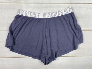 Victoria's Secret Boxer Shorts Womens S Gray Glitter Log Elastic Waist Stretchy