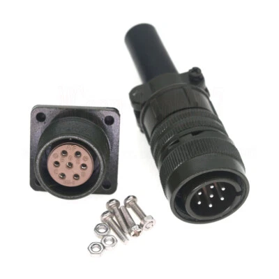 Termination Connector N/MS3102A16S-1S,N/MS3106S-1P, 7pin Male Plug Female Socket - Image 1 of 4
