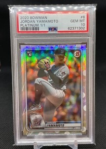 2020 Bowman 1/1 JORDAN YAMAMOTO RC PSA 10 PLATINUM
