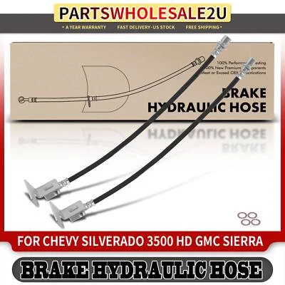 2x Manguera hidráulica de freno interior trasero para Chevrolet Silverado 3500 HD 2011-2014 GMC Foto 1 de 4