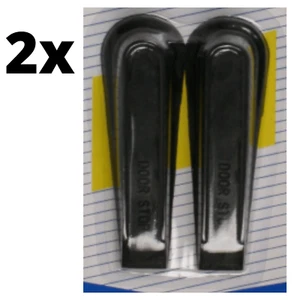 Türstopper Türkeil Türhalter Keil Stopper Feststeller Tür Fenster Schwarz 2er - Bild 1 von 1