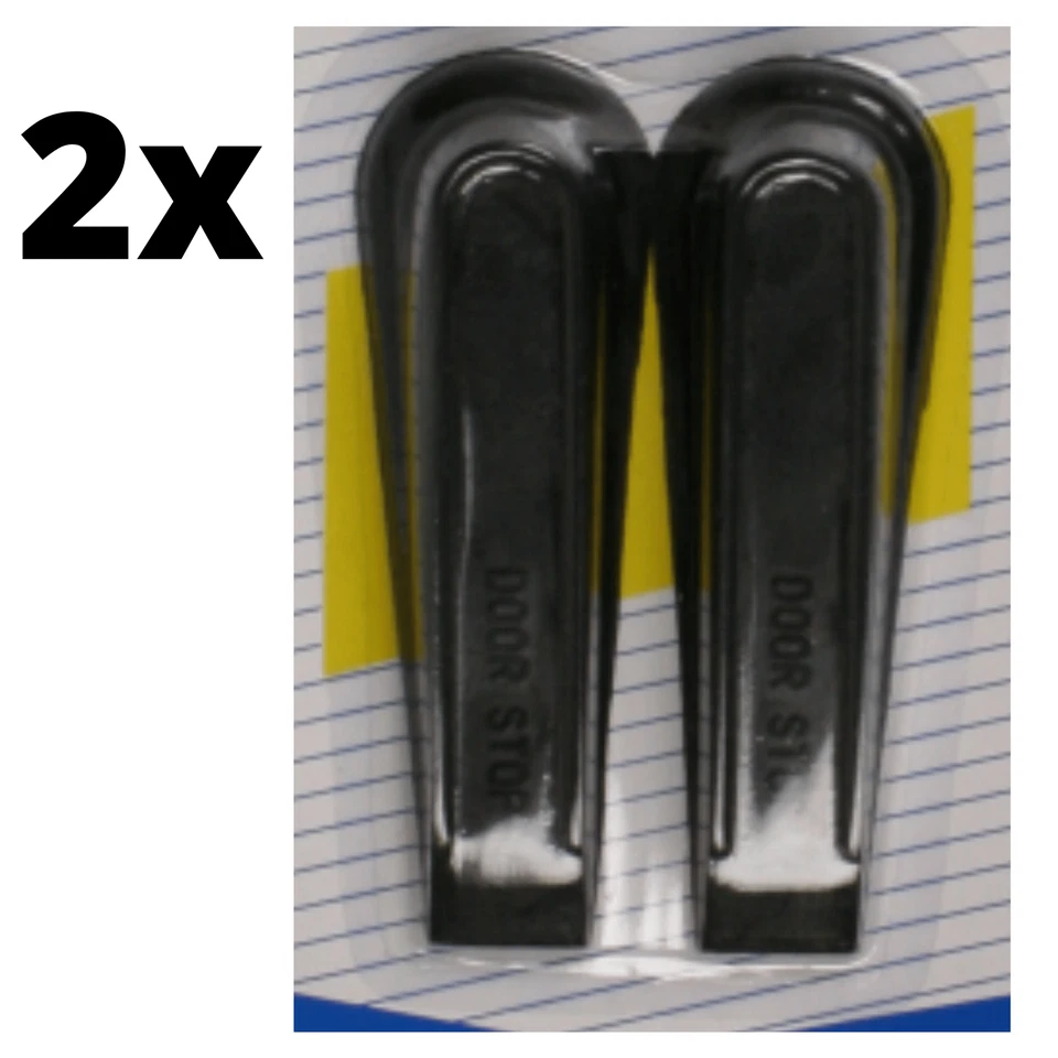 Türstopper Türkeil Türhalter Keil Stopper Feststeller Tür Fenster Schwarz 2er - Bild 1 von 1