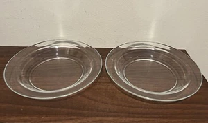 Arcoroc France Classique Clear Glass Lot Set of 2 Soup Pasta Salad Bowls 8.5” - Picture 1 of 3