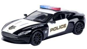 MotorMax Aston Martin DB11 Police Black White 1:43 Scale 4 Inch Diecast Car - Picture 1 of 4