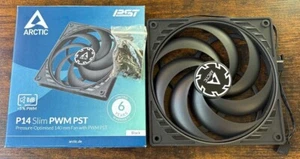 ARCTIC P14 Slim PWM PST - PC Fan, 140mm Case Fan, 150–1800 RPM - Black, Used - Picture 1 of 1