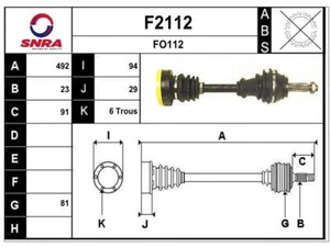 Eje de transmisión FORD FIESTA II 1.4 1.3 delantero izquierdo derecho transmisión manual PIEZA NUEVA - Imagen 1 de 2