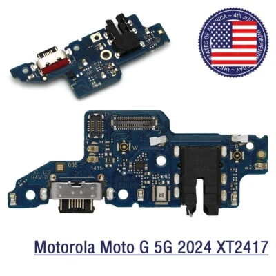 Conector de base de placa de puerto de carga USB + MICRÓFONO para Motorola Moto G 5G 2024 XT2417 Foto 1 de 2