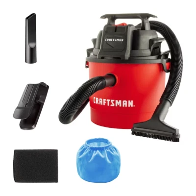 CRAFTSMAN 2.5-Gallons 2-HP Corded Wet/Dry Shop Vacuum with Accessories Included - Image 1 of 4