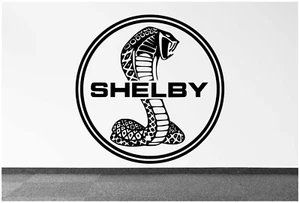 CALCOMANÍA DE VINILO SHELBY COBRA LOGOTIPO MUSTANG ARTE PARED GRANDE 22" tu elección de color - Imagen 1 de 4