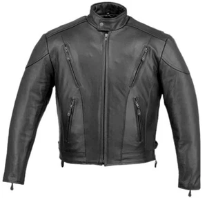 Giacca Moto HMB Uomo Touring Pelle Ventilata NUOVA MEDIA Vestibilità 40" Petto - Foto 1 di 2