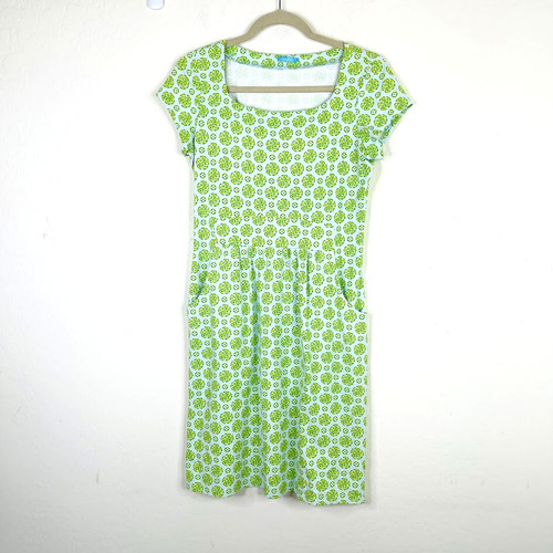 VETEMENTS Abito tubino donna J McLaughlin Catalina in tessuto taglia S verde floreale resort mini