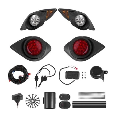 12V Golf Cart LED Headlight Tail Light Kit Legal Street For Yamaha G29 2007-Up Foto 1 de 4
