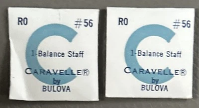 CARAVELLE Por Bulova Balance Staff RO #56 Lote Sellado De 2 Nuevo De Lote Antiguo Foto 1 de 2
