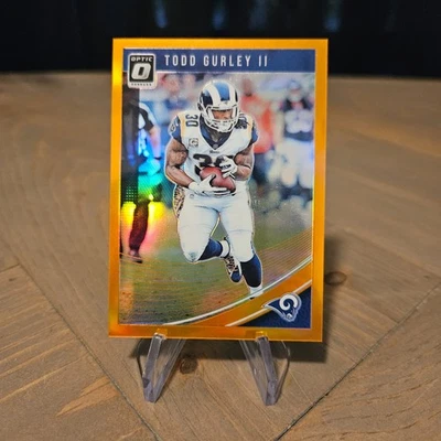 Tarjeta Todd Gurley Optic Prizm Orange 2018 #D/199 Los Angeles Rams Foto 1 de 2