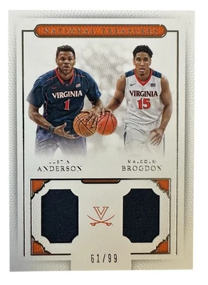 National Treasures Justin Anderson Malcolm Brogdon 2016 parche doble/99 Virginia Foto 1 de 2