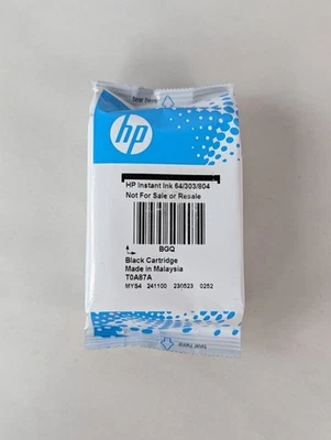 Original HP Drucker Instant Tintenpatrone 64/303/804 schwarz T0A87A NOS nie benutzt - Bild 1 von 4